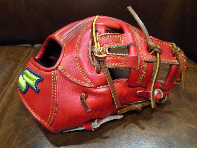 *手套交流福利品NO.232* 日製硬式SSK B HOLIC 紅色內野類工字型手套 *手套交流福利品NO.232* 日製硬式SSK B HOLIC 紅色內野類工字型手套