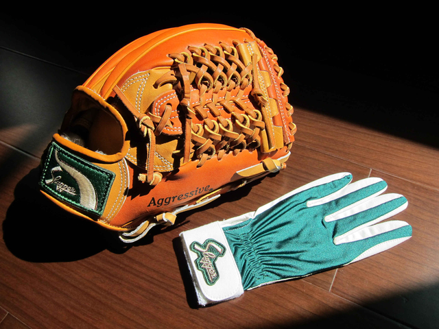 綠色手口標就是要搭綠色守備手套XD 綠色手口標就是要搭綠色守備手套XD