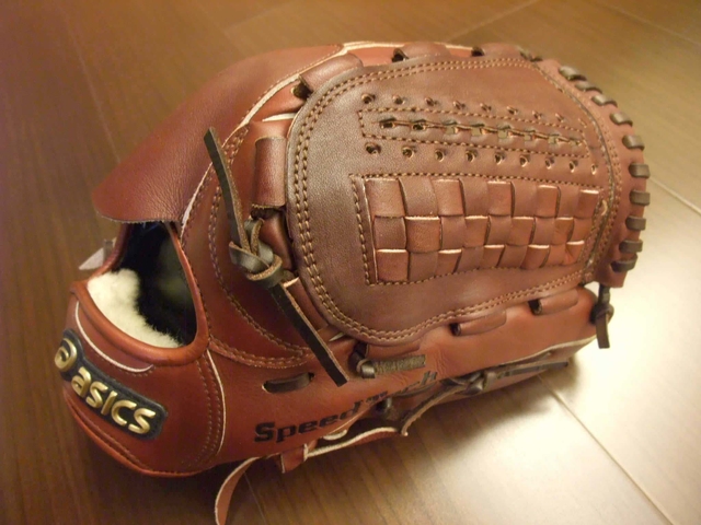 *手套交流福利品NO.107* 日製硬式 ASICS GOLD STAGE 涌井秀章式樣 和牛革 *手套交流福利品NO.107* 日製硬式 ASICS GOLD STAGE 涌井秀章式樣 和牛革