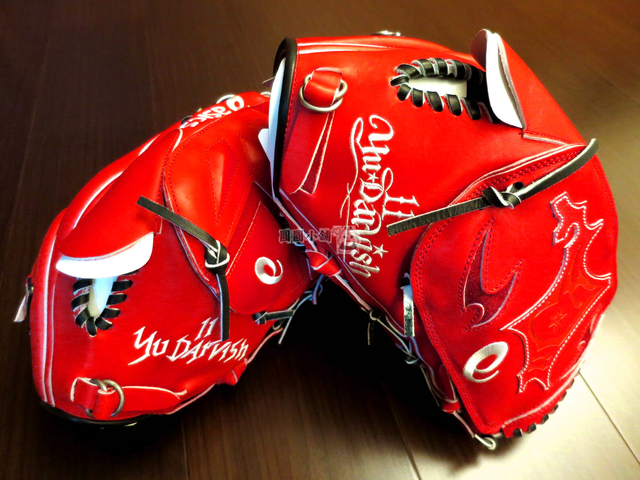 【圓圓小舖】混血王子的紅色手套~日製硬式ASICS GOLD STAGE SPECIAL ORDER 達比修有式樣 【圓圓小舖】混血王子的紅色手套~日製硬式ASICS GOLD STAGE SPECIAL ORDER 達比修有式樣