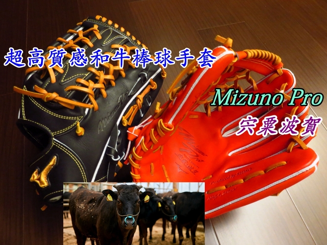 【圓圓小舖】不像和牛的和牛棒球手套~mizuno pro 旗艦店限定宍粟波賀 (美津濃和牛棒球手套)