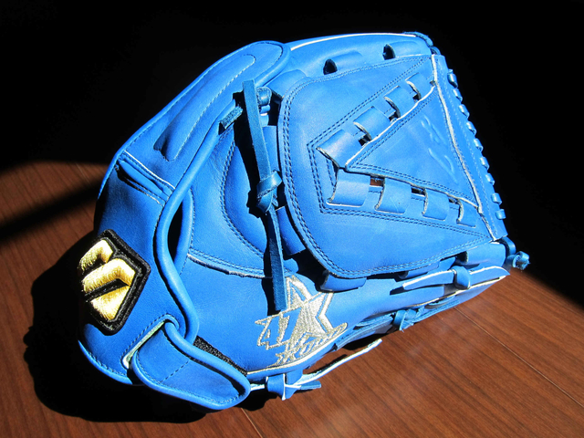 藍色日製硬式手套的致命快感~Mizuno pro for professional 大M金標 日職老妖怪~工藤公康棒球手套 Kudo 47